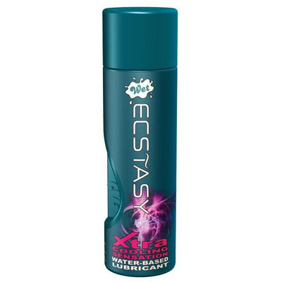 Wet Ecstasy Xtra Cooling Sensation Lubricant, Water Based Lube, 3.6 oz, WET International