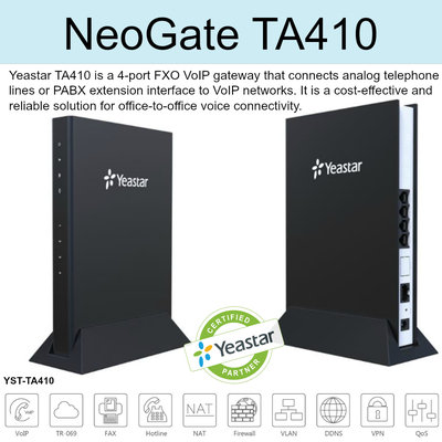 Yeastar YST-TA410 NeoGate 4FXO Port Gateway