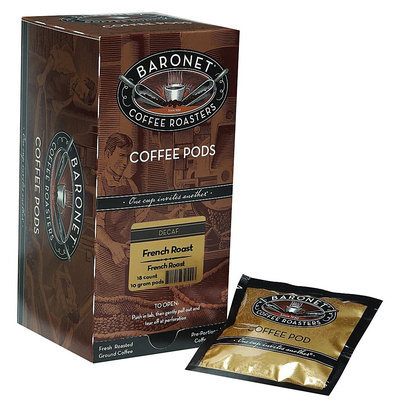 Baronet Coffee Decaf French Roast Coffee Pods - 3 pk.