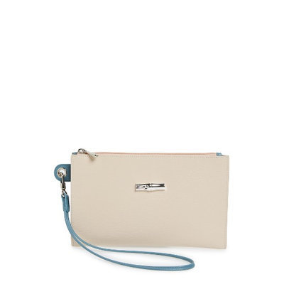 Longchamp Roseau Flat Cosmetics Case, Size One Size - Ivory