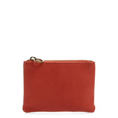 Madewell Small Leather Pouch, Size One Size - Tiger Lily