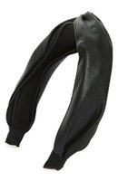 Cara Knot Faux Leather Headband, Size One Size - Black