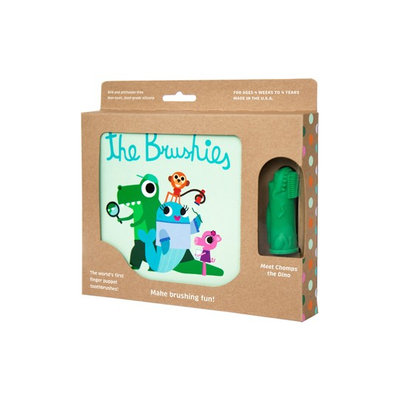 The Brushies Finger Puppet Toothbrush + Story Book - Chomps