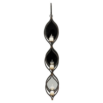 Foreside Home and Garden Triple Teardrop Hanging Mirror