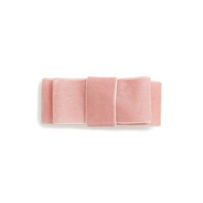 Milledeux Large Velvet Bow Hair Clip, Size One Size - Pink