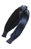 Cara Metallic Twist Knot Headband, Size One Size - Blue