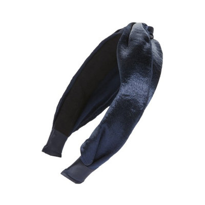 Cara Metallic Twist Knot Headband, Size One Size - Blue