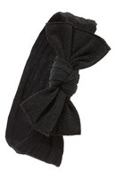 Baby Bling Metallic Knot Bow Headband, Size One Size - Black