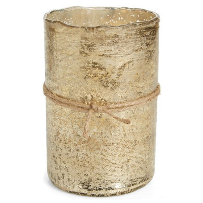 Himalayan Trading Post Scented Gold Hurricane Candle, Size One Size - Metallic