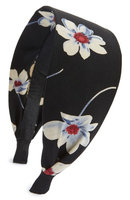 Cara Flower Print Headband, Size One Size - Black