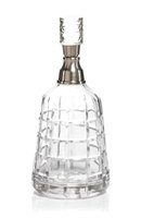 Zodax 9 in. Tall Porto Glass Decanter with Column Stopper