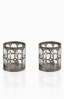 Zodax Tall Guilded Hurricane Candle Holder - Set of 2