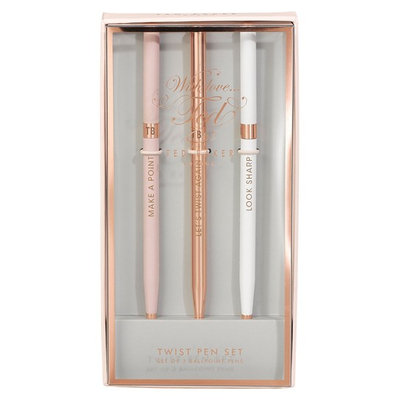 Ted Baker Twist Ballpoint Pen, Set of 3