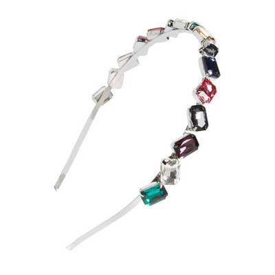 Tasha Crystal Embellished Headband, Size One Size - Coral