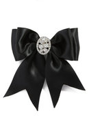 Tasha Crystal Bow Clip, Size One Size - Black