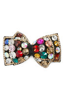 Tasha Bling Me Out Crystal Bow Barrette, Size One Size - Coral