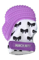 Infant Girl's Munch Mitt Bow Print Teething Mitt, Size One Size - Purple
