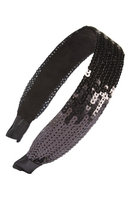 Cara Sequin Headband, Size One Size - Black