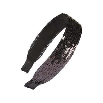 Cara Sequin Headband, Size One Size - Black