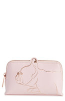 Ted Baker Elmida French Bulldog Makeup Bag, Pale Rink/Rose Gold