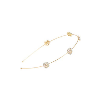 Tasha Mini Rose Skinny Headband, Size One Size - Metallic