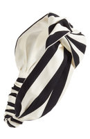 Cara Oversize Stripe Head Wrap, Size One Size - Black