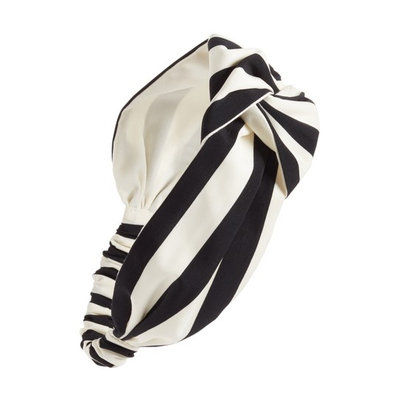 Cara Oversize Stripe Head Wrap, Size One Size - Black