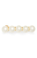 Tasha Big Imitation Pearl Barrette, Size One Size - Metallic