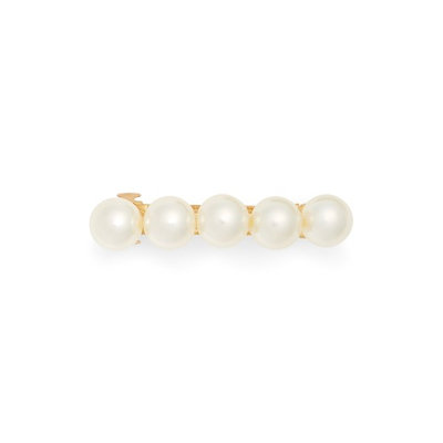 Tasha Big Imitation Pearl Barrette, Size One Size - Metallic
