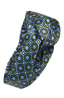 Tory Burch Octagon Silk Headband, Size One Size - Blue