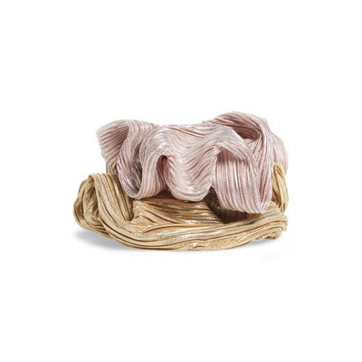 Tasha 2-Pack Metallic Scruchies, Size One Size - Metallic
