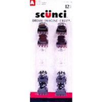 Scunci Jaw Clip Fas Min Oval Top 12Pk (3-Pack)