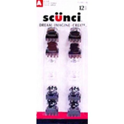 Scunci Jaw Clip Fas Min Oval Top 12Pk (3-Pack)