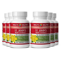 ST JOHN'S WART HERB EXTRACT With Siberian Eleutherococcus and Gingkgo Biloba - For Depression and fatigue - 6 Bottles 360 Capsules