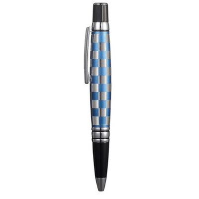 Caseti Beamer Blue Grid lacquered Black Resin Ball Pen