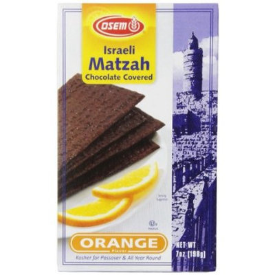 Osem Chocolate Coated Matzah Crackers, Orange, 7 Oz