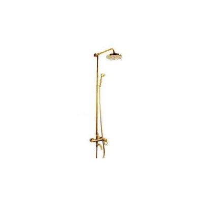 Aoace Ti-pvd Wall Mount Waterfall Rainfall + Handheld Shower Faucet