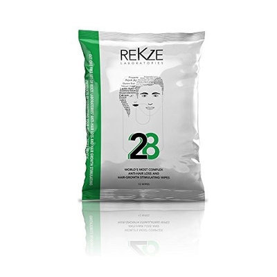 REKZE 28 World's First Anti-Hair Loss Wipes Designed To Clean & Create Optimal Conditions For Hair Growth, For Both Men & Women With Excess Sebum, Fine & Thinning Hair