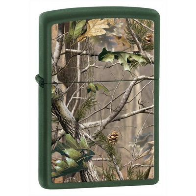 Zippo Matte Realtree APG Lighter (Green, 5 1/2x 3 1/2-Cm)