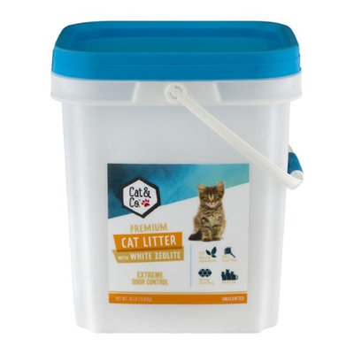 Cat & Co. Premium Cat Litter With White Zeolite Unscented, 35 lbs