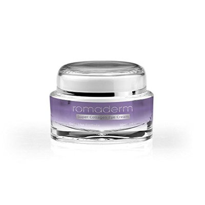 Romaderm- Super Collagen Eye Cream-Dark Circles, Puffiness, Wrinkles and Bags - The Most Effective Anti-Aging Eye Cream for Under and Around Eyes