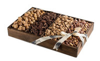 The Nuttery Ny The Nuttery Roasted and Salted Nuts Snack Serving Wooden Tray-Father's Day