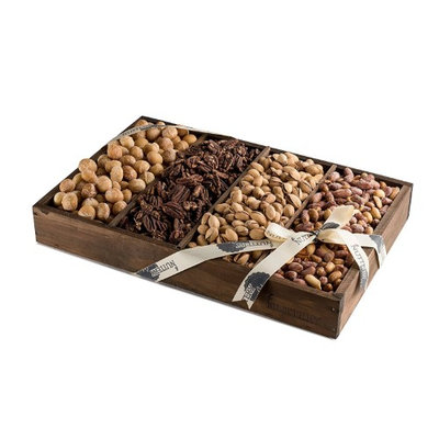 The Nuttery Ny The Nuttery Roasted and Salted Nuts Snack Serving Wooden Tray-Father's Day