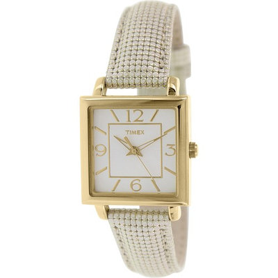 Timex Women's Dress T2P379 Beige Leather Analog Quartz Fashion Watch