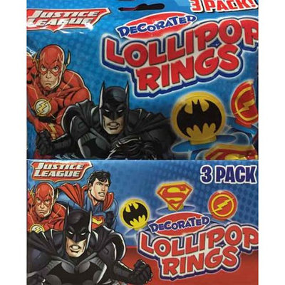 Imaginings 3 Flix Candy Justice League 3-pk. Ring Pop