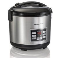 Hamilton Beach Rice & Hot Cereal Cooker, 10-Cups uncooked resulting in 20-Cups (Cooked), with Steam & Rinse Basket (37543)