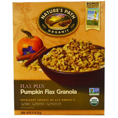 Nature's Path, Organic, Flax Plus, Pumpkin Flax Granola Cereal, 11.5 oz