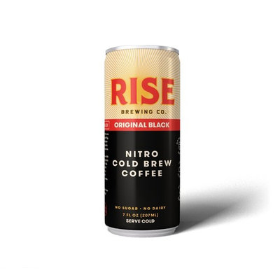 RISE Brewing Co. | Original Black Nitro Cold Brew Coffee (12 7 fl. oz. Cans) - Sugar, Gluten & Dairy Free | Organic, Non-GMO Ingredients | Clean Energy, Low Acidity, Naturally Sweet | 0 Calories