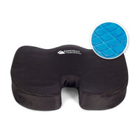 Gel Memory Foam Seat Cushion for Orthopedic Coccyx Sciatica Tailbone and Lower Back Pain Relief - Truck and Car Driving - Office Chair - Wheelchair Comfort Support Travel Pillow by ComfyCloud (Black)