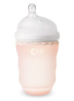 Olababy Gentle Bottle Silicone Feeding Bottle 8 Ounce, 2 Pack - Translucent/Coral